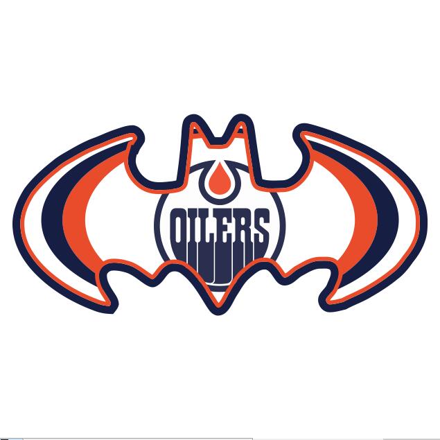 Edmonton Oilers Batman Logo iron on transfers